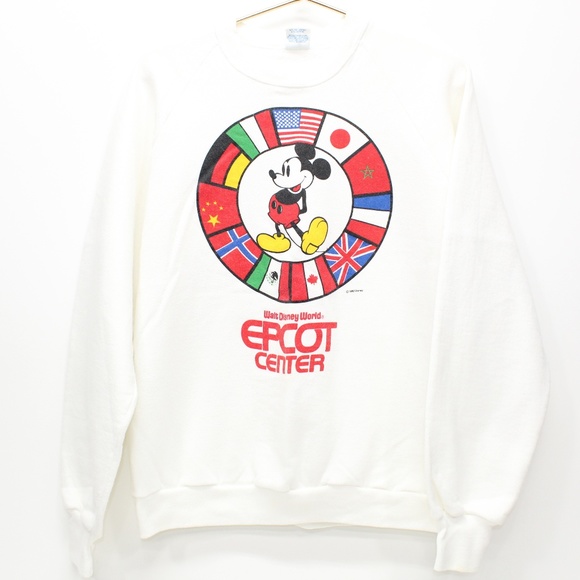 Disney Tops - Vintage 1982 Disney Mickey Epcot Center Sweatshirt